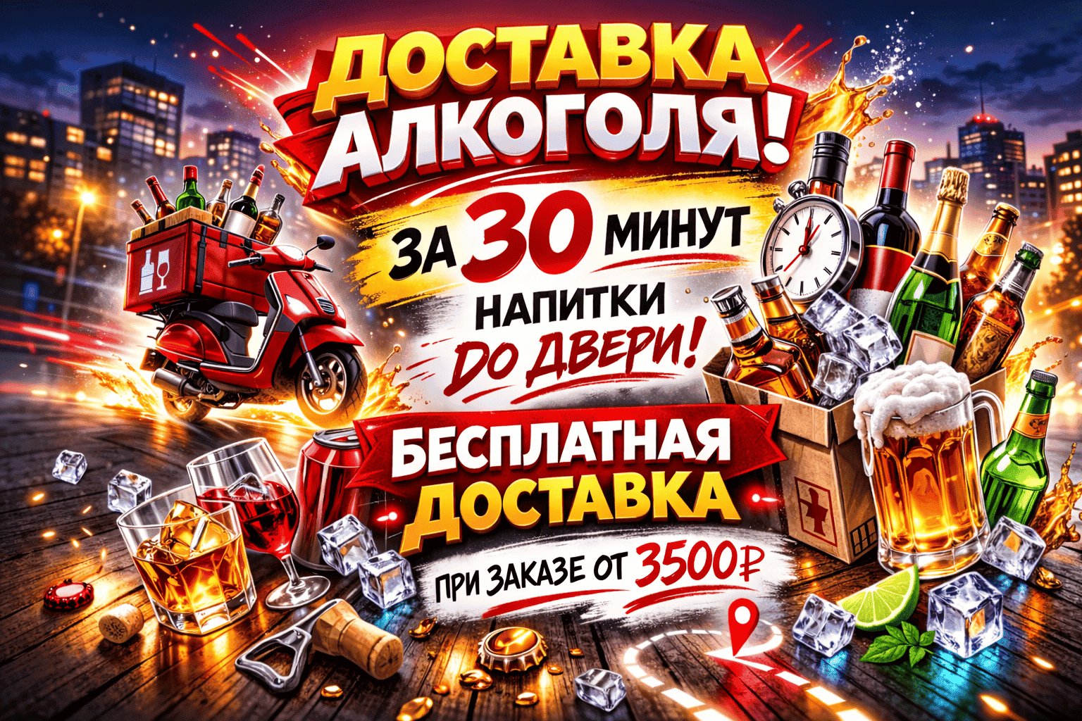 Акция на доставку алкоголя в Самаре